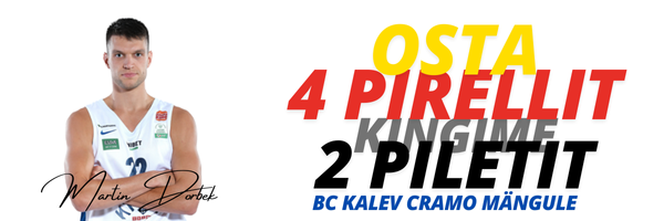 Kampaania - Osta 4 Pirellit ja kingime 2 piletit BC Kalev Cramo mängule